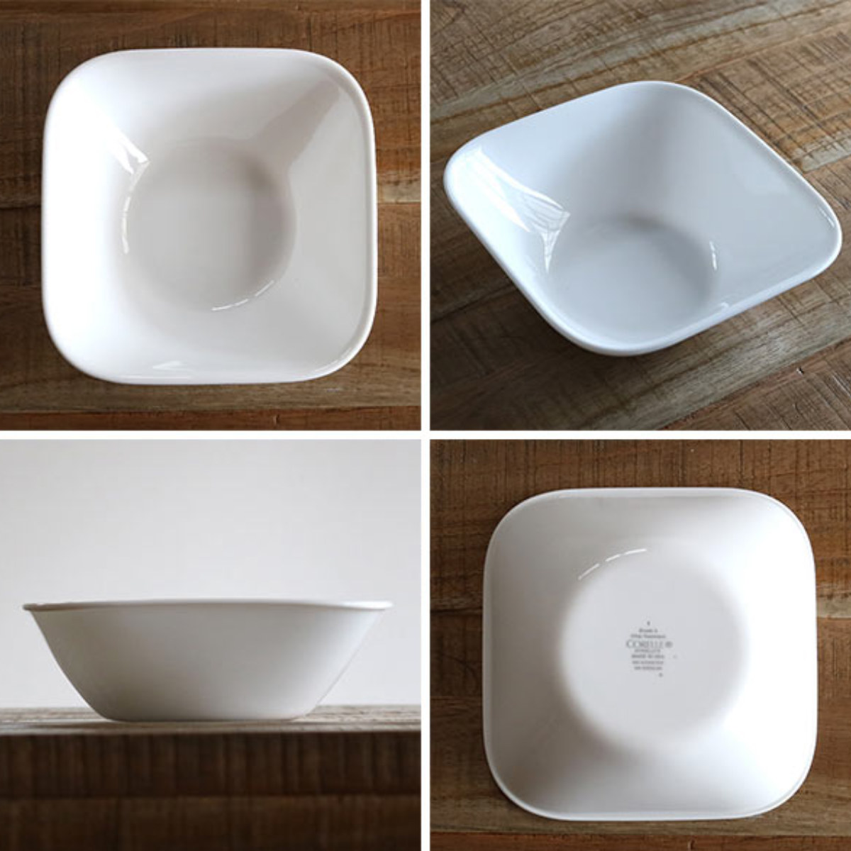 パール金属 ボウル 23cm コレール CORELLE スクエア 白 食器 皿 角皿