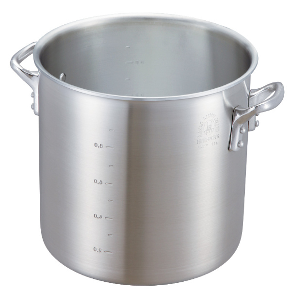 寸胴鍋 30cm 20L ガス火専用 キングポット 業務用 中尾アルミ 両手鍋