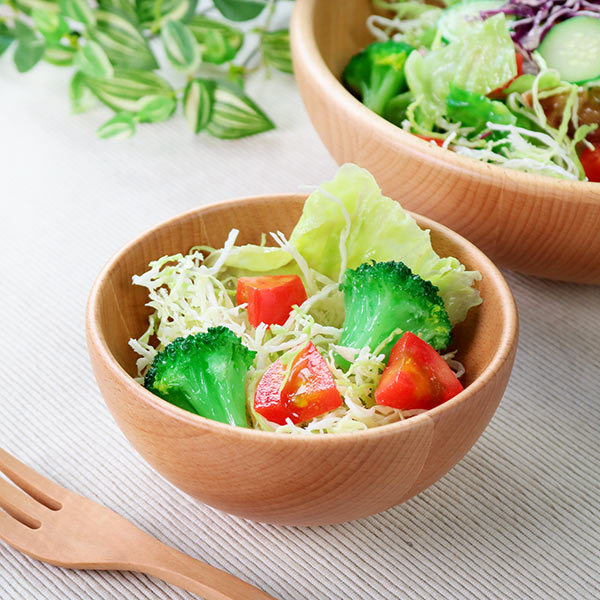ボウル 13cm S サラダボウル 木製 皿 食器 洋食器 天然木 ビーチ 同色3