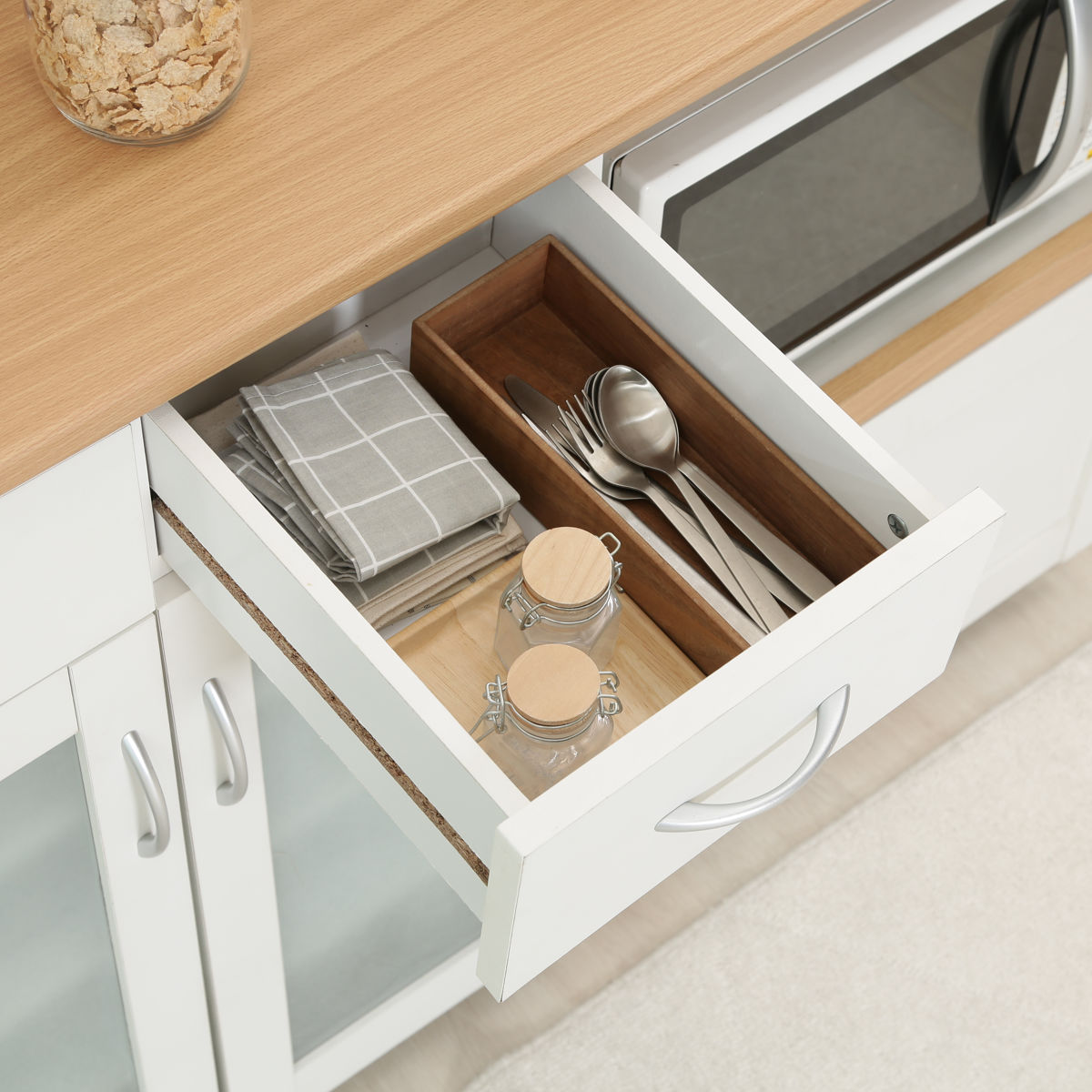 不二貿易（Fuji Boeki） キッチンカウンター 幅120cm フレンチ