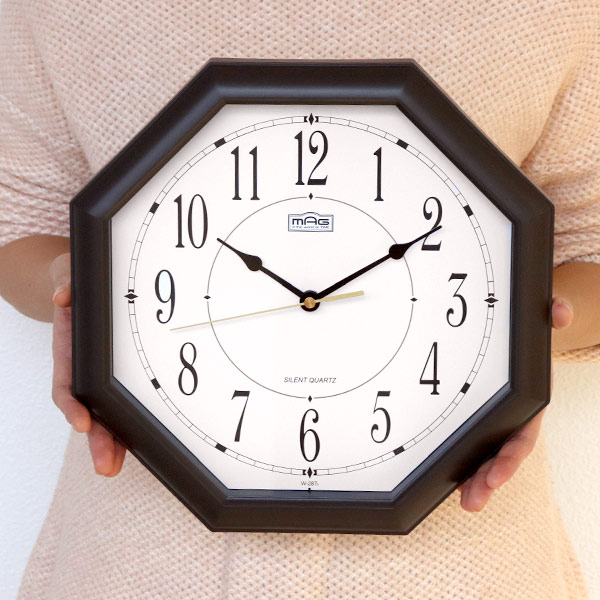 掛け時計 八角形 オクターゴ アナログ 時計 掛時計 八角 （ おしゃれ