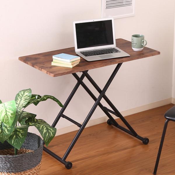 不二貿易（Fuji Boeki） 昇降テーブル 幅90cm 高さ調整 レバー式