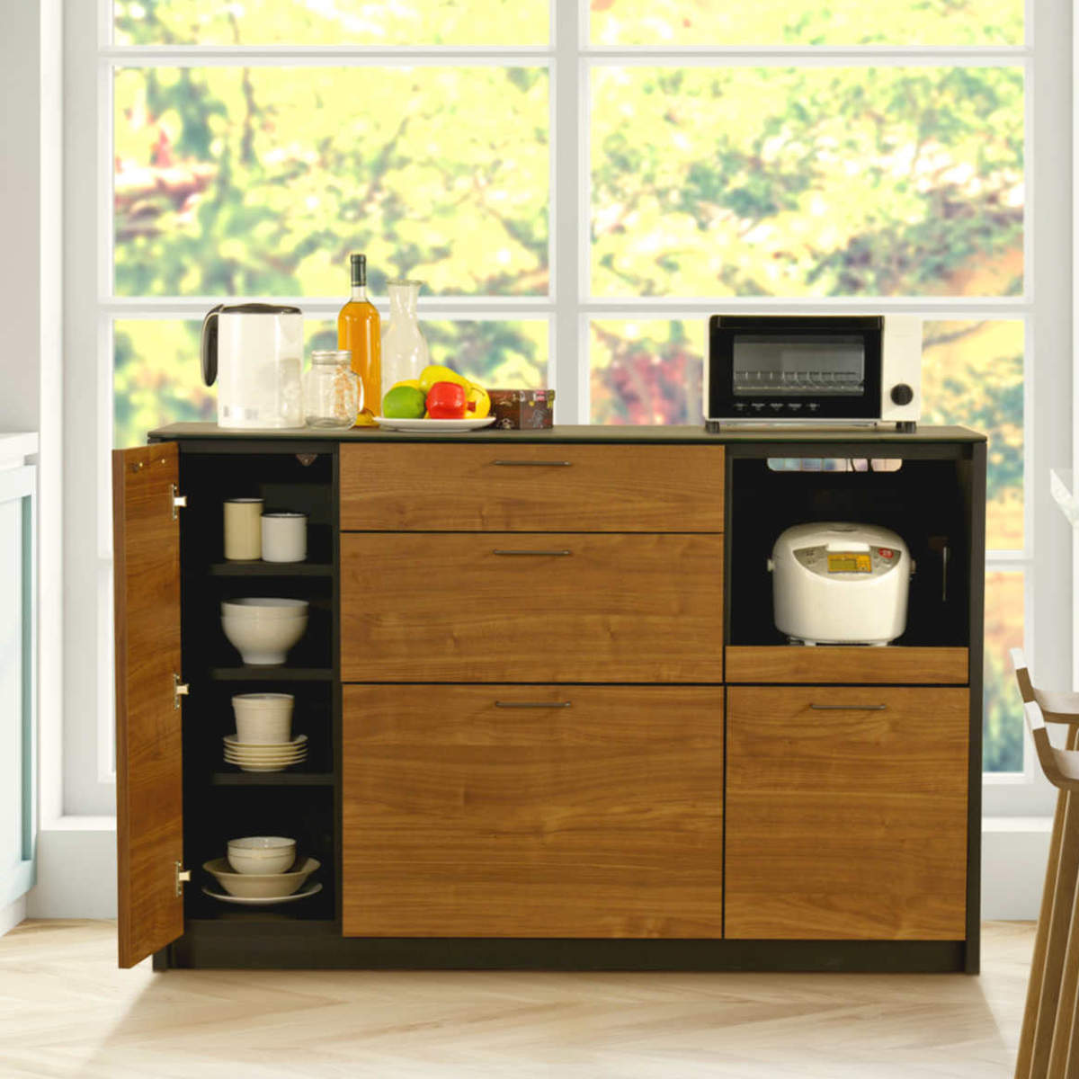 筑波産商 キッチンカウンター セラミック天板 背面化粧仕上げ Feliz