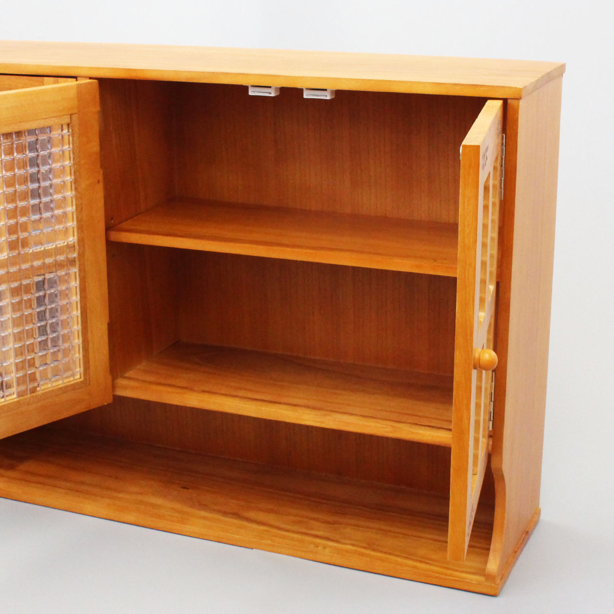 OSMAC 調味料ラック カウンター上調味料ラック 幅68cm リーフ柄 木製