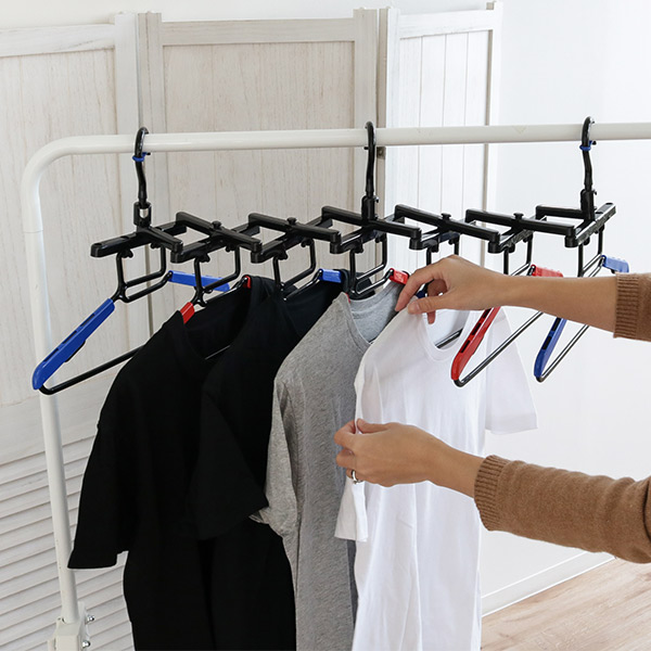 洗濯ハンガー MAGIC ノビール7連ハンガー 伸縮 スライド 洗濯 ハンガー