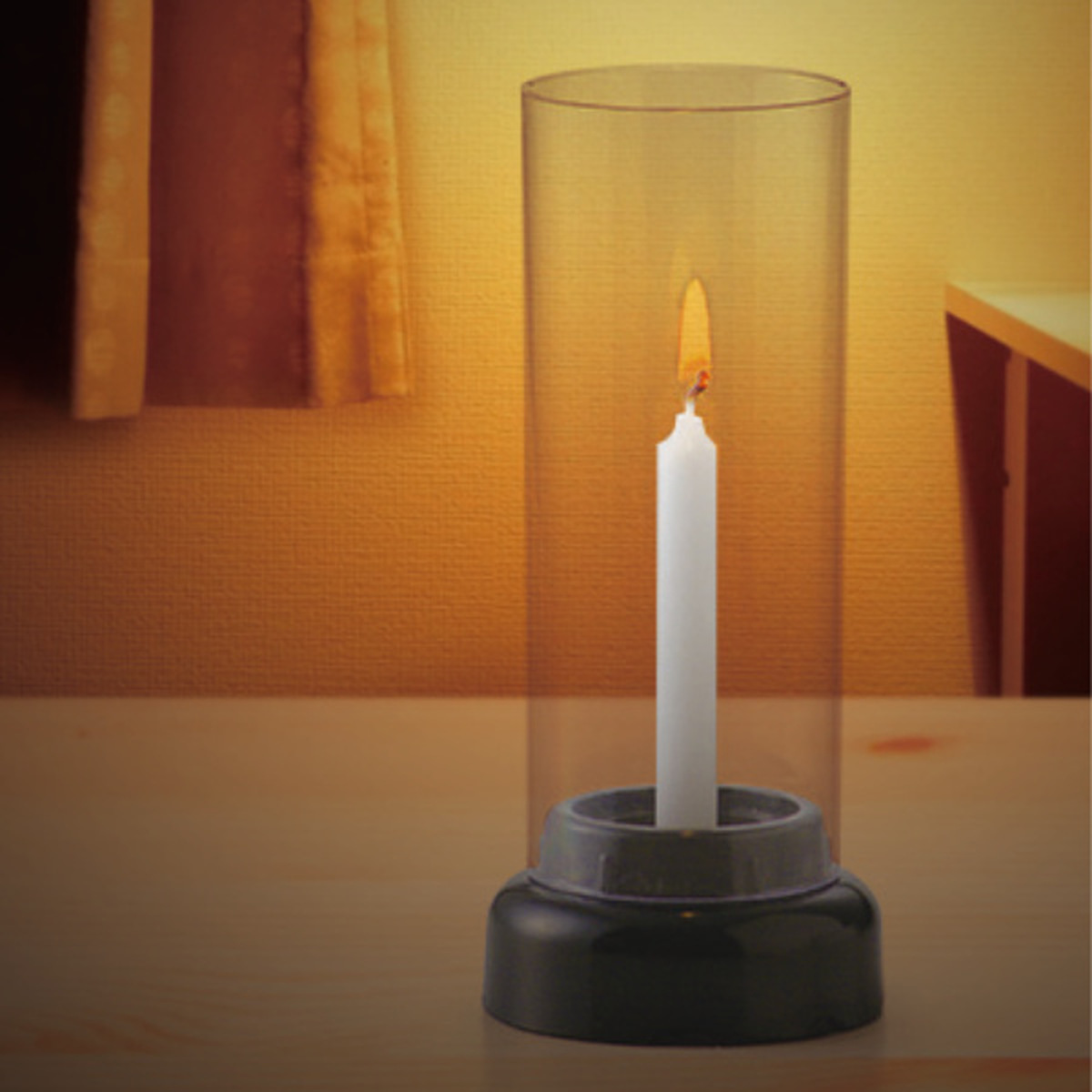 カメヤマキャンドル ローソク立て 風よけ 防災 非常用 （ 防災用品