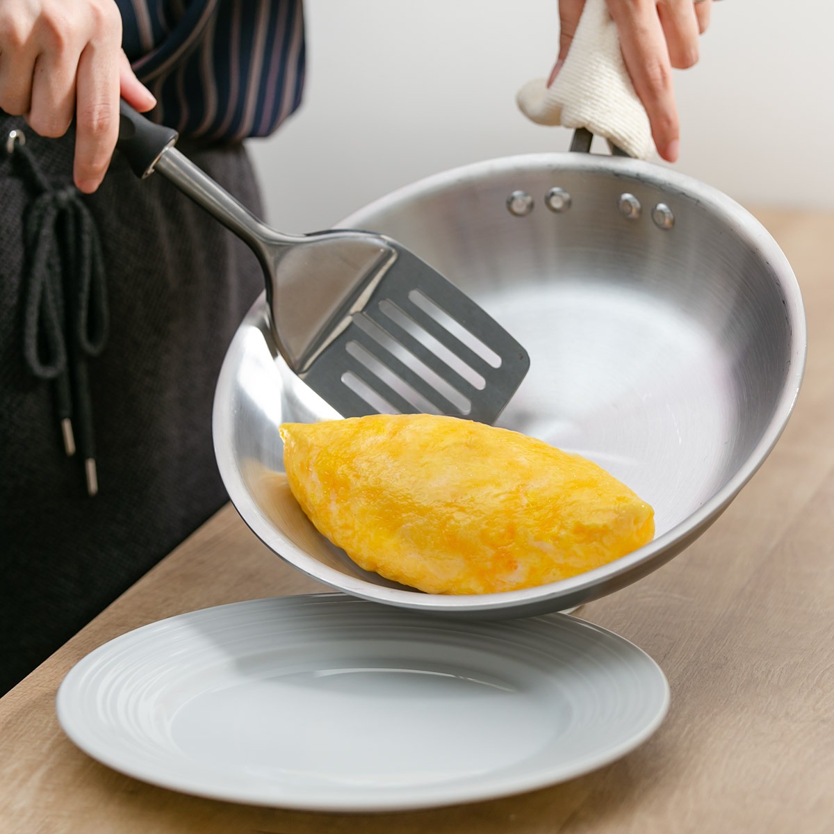 フライパン 24cm IH対応 浅型 ステンレス製 キングフロン ノーメイク