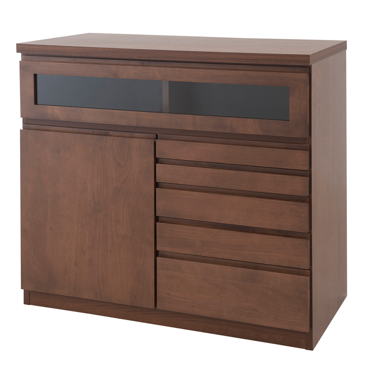 ファックス台 キャビネット 天然木アルダー チェスト 幅90cm （ 電話台