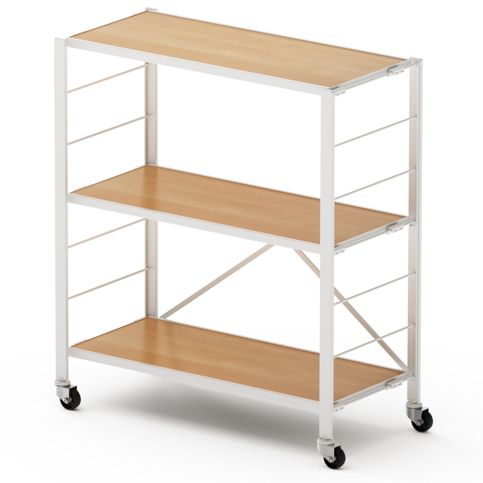 FlexiSpot ラック 棚 木製 ウッドラック スチールラック 3段 FlexiSpot