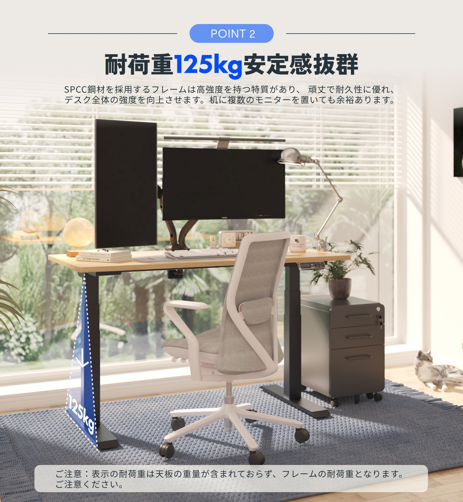 配送先関東限定 FLEXISPOT電動式昇降デスク(120×60cm) ブラック 配送先関東