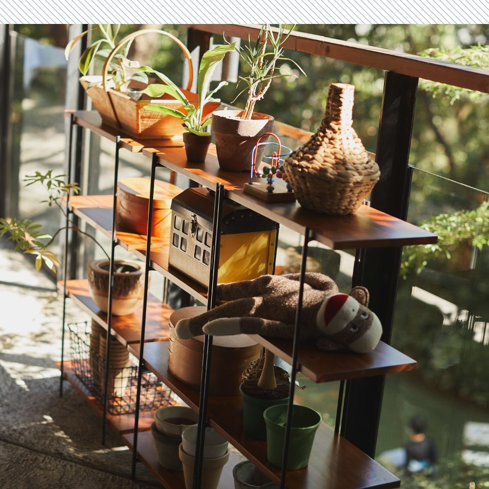 東谷 ラック 幅50cm シェルフ 棚 4段 おしゃれ 木製 天然木 木目