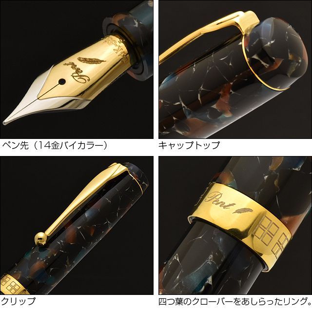 大西製作所 万年筆 Pent ペント アクリル 14金バイカラーペン先