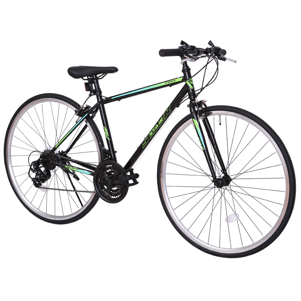 クロスバイク 自転車 シマノ製21段変速 700x25C 前後キャリパー