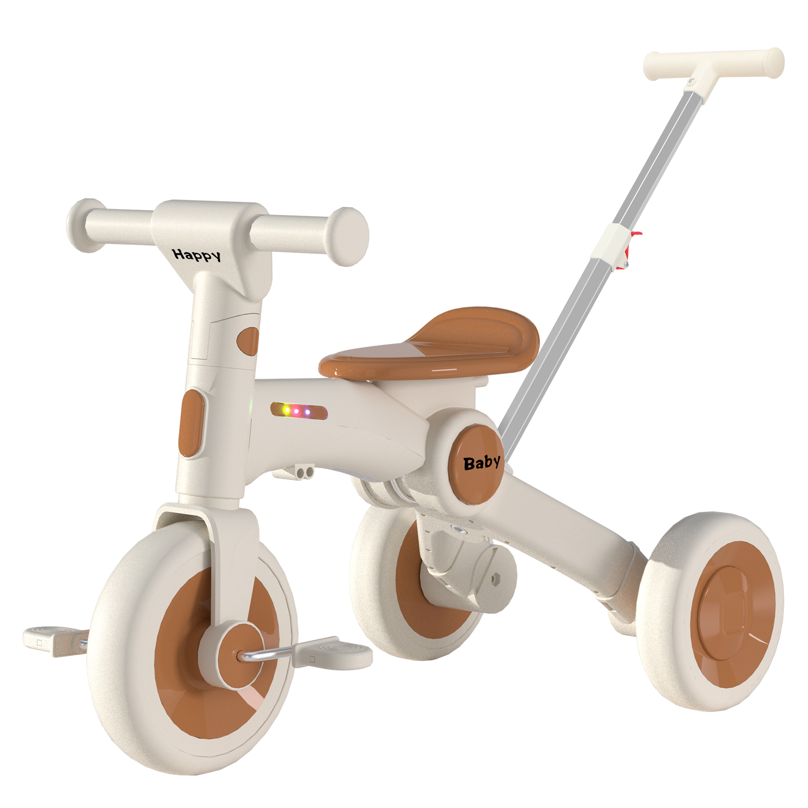 PROBASTO 三輪車 手押し棒付き 折りたたみ 1歳 2歳 3歳 4way 変身