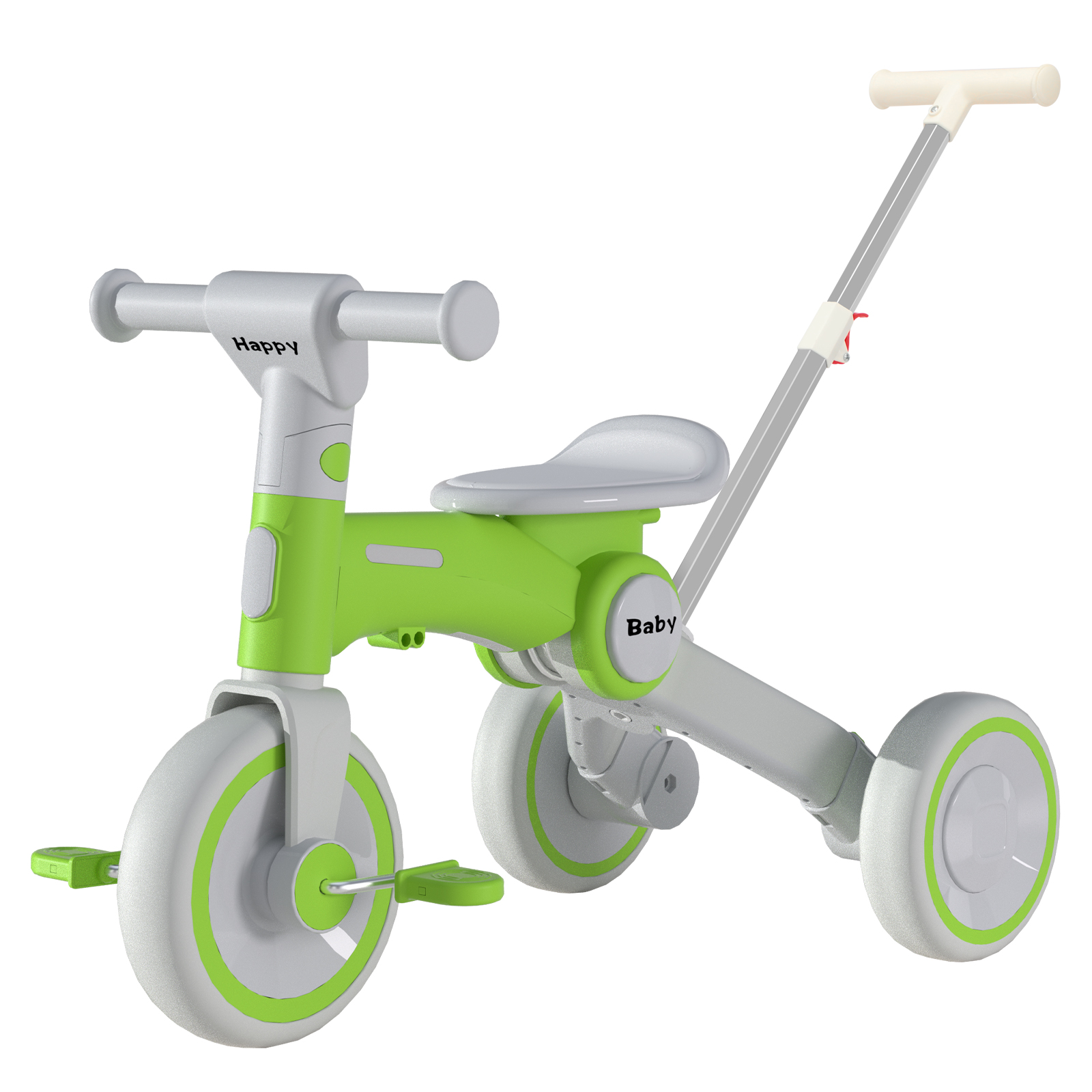 PROBASTO 三輪車 手押し棒付き 折りたたみ 1歳 2歳 3歳 4way 変身