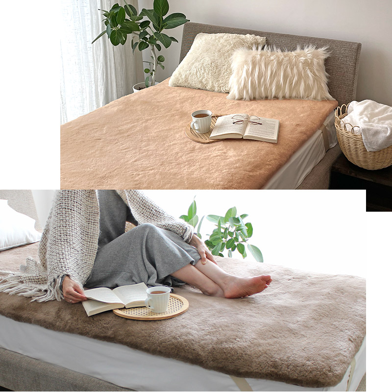 ムートンシーツ シングル 100×200cm 短毛 35mm 敷パッド ベッドカバー