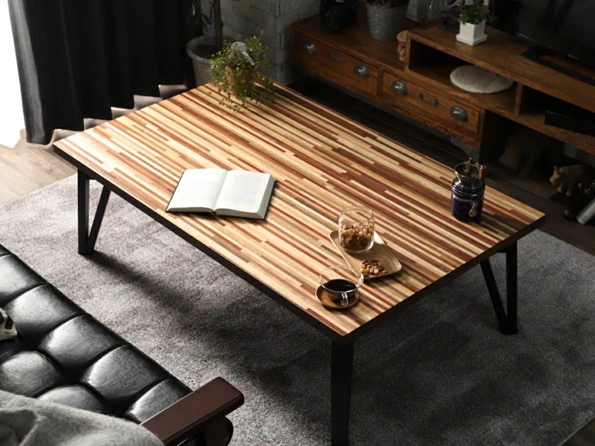 グラムスタイル こたつ おしゃれ 座卓 テーブル 長方形 ブラウン 茶色