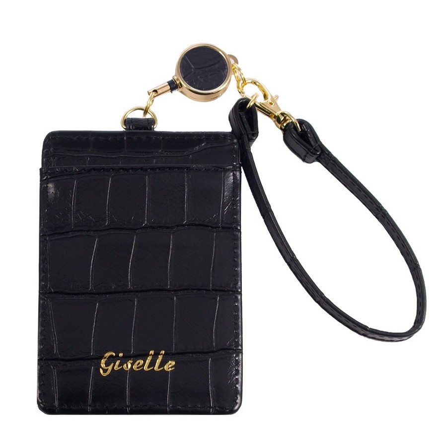 GISELLE パスケース レディース リール付き 定期入れ IDケース 伸びる