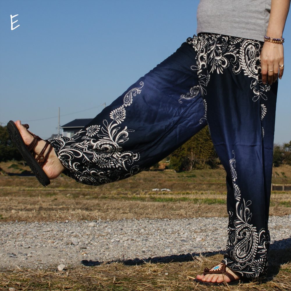 エスニック アラジンパンツ ペイズリー ネオンカラー 5color レーヨン