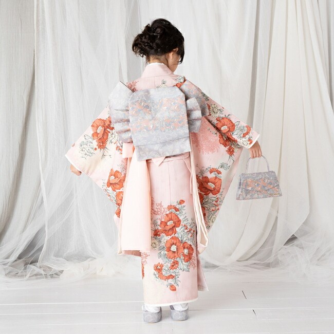 七五三 レンタル 7歳 着物 フルセット 女の子 ナチュラル ジル