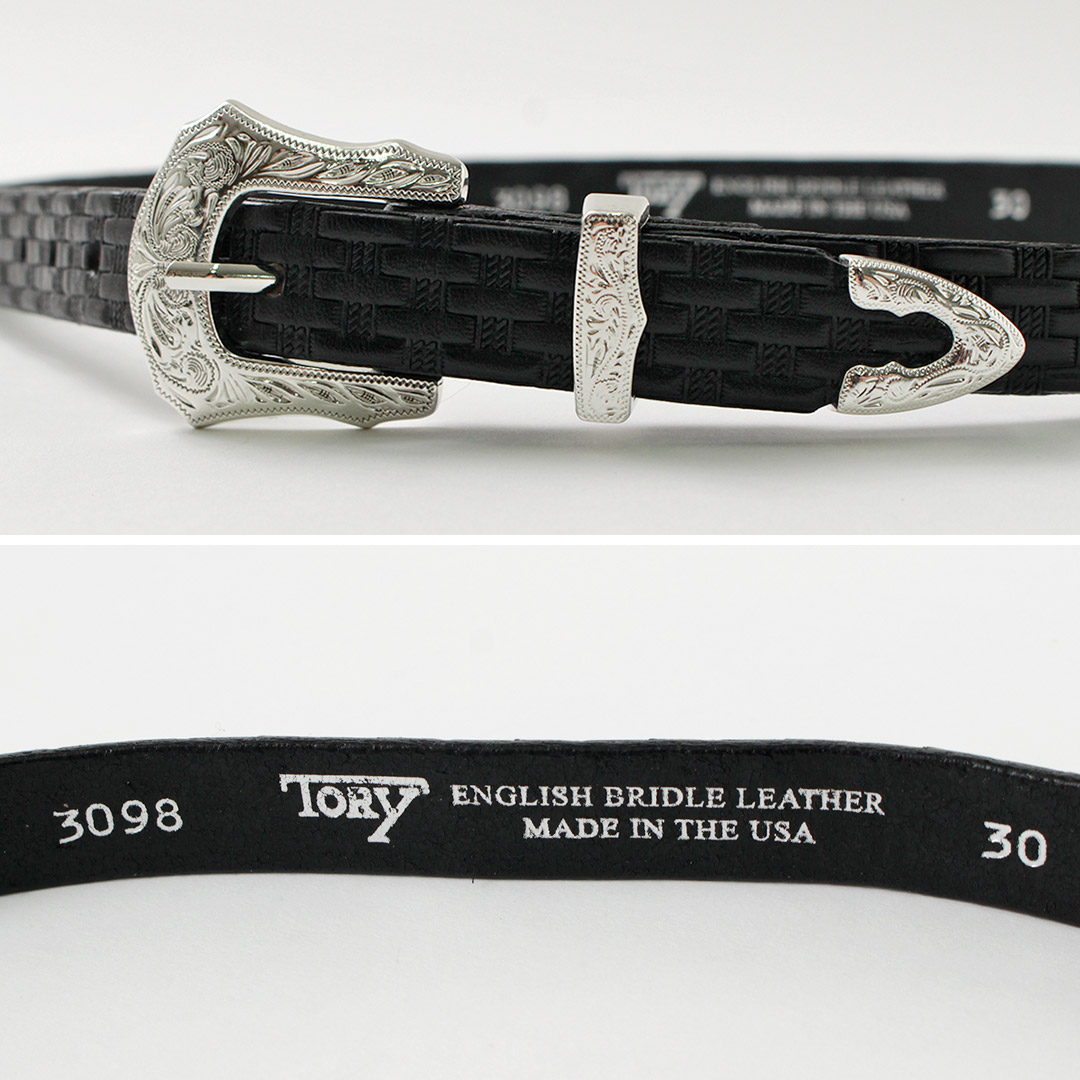 TORY LEATHER（トリーレザー） 3/4インチ ウエスタンベルト バスケット