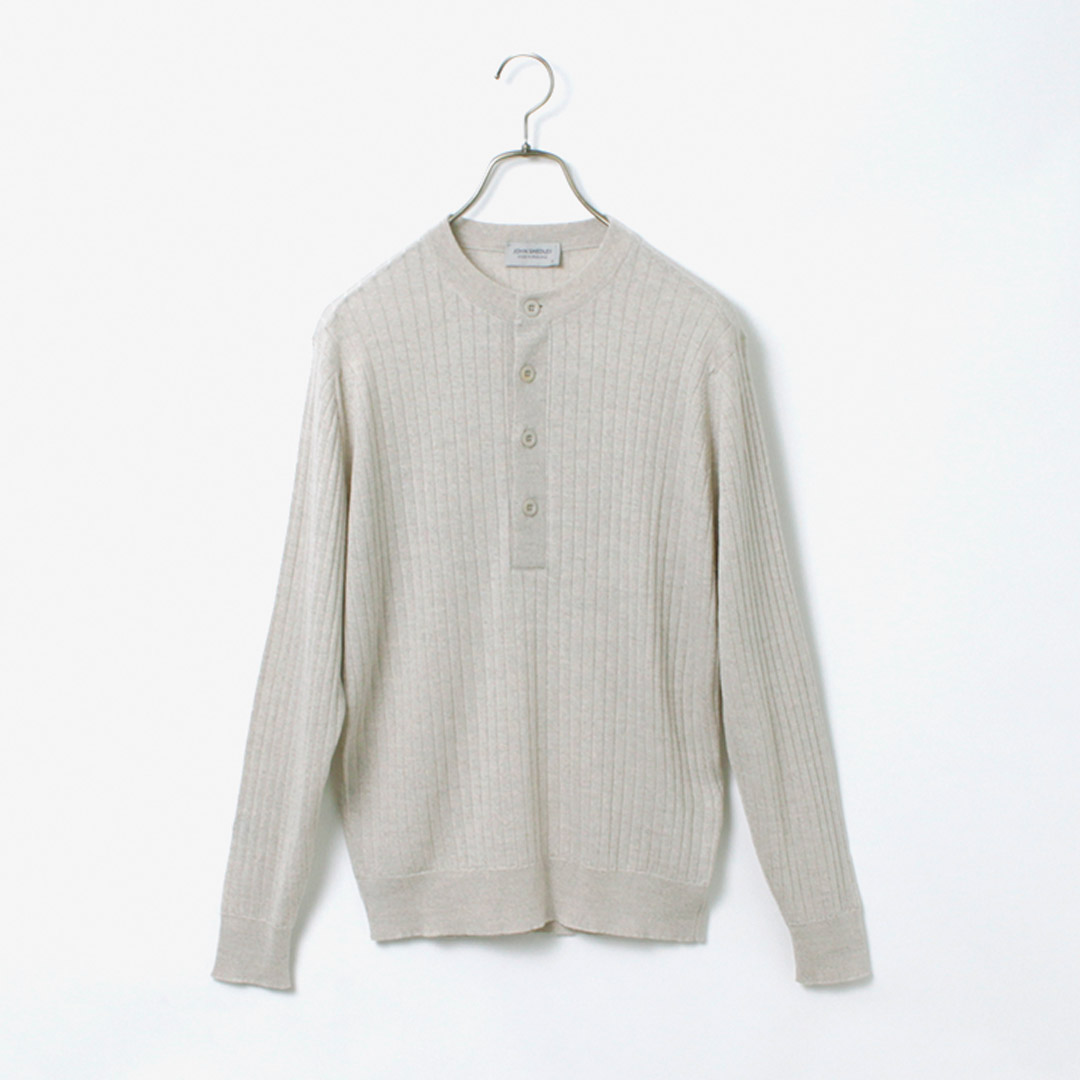 JOHN SMEDLEY（ジョンスメドレー） A4713 30G ヘンリーネック リブ