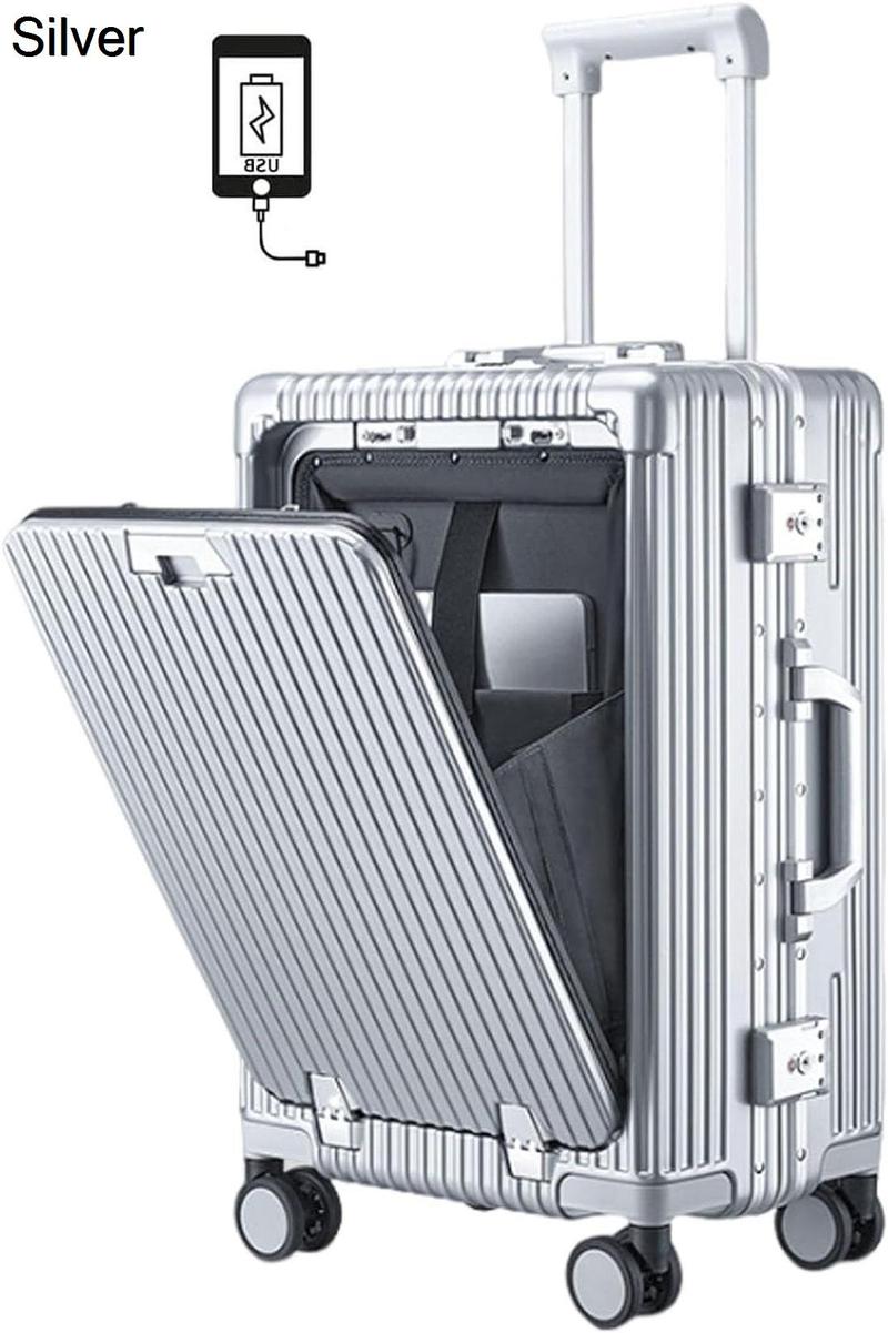 スーツケース フロントオープン アルミフレーム 前開き キャリーバッグ