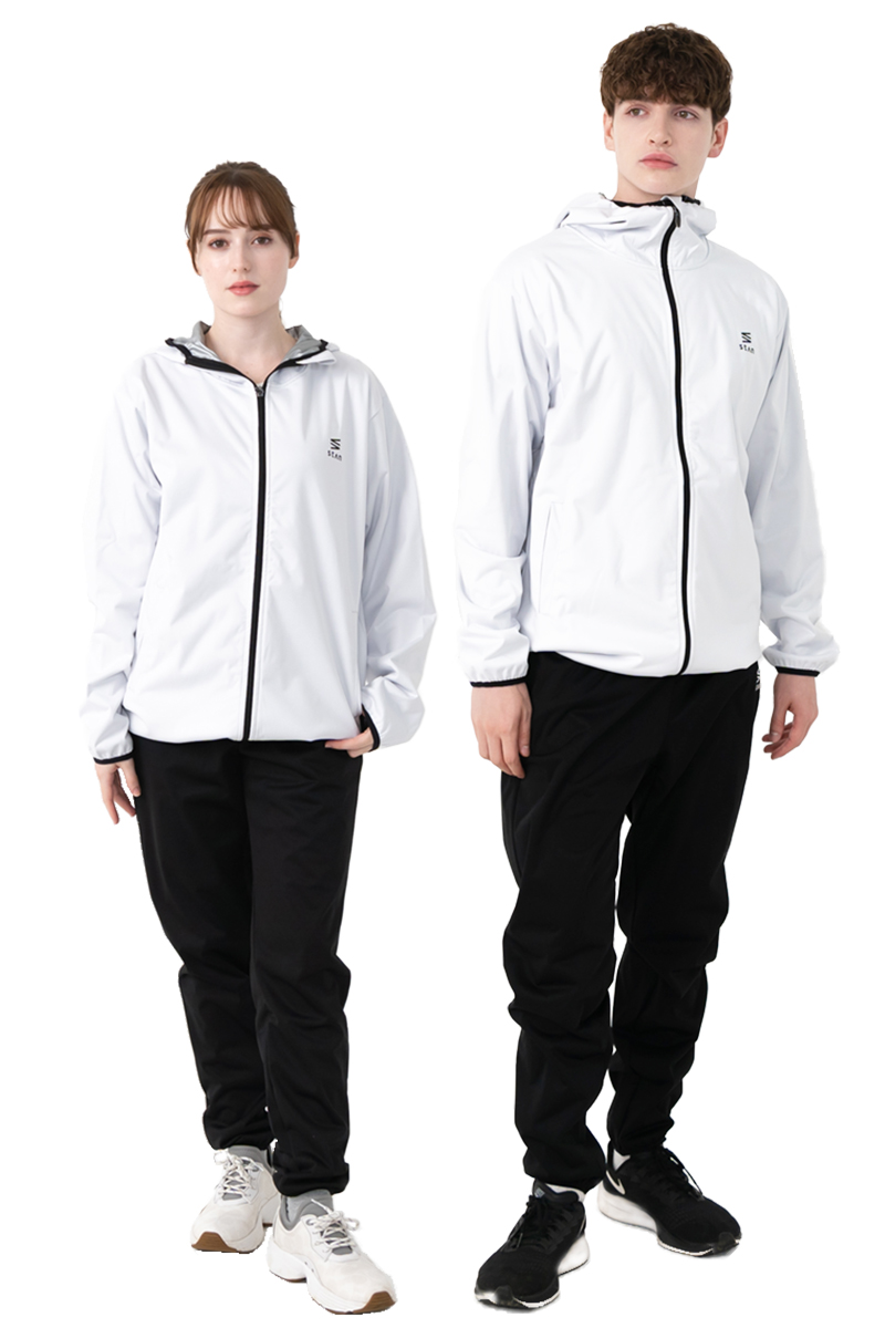 サウナスーツ メンズ レディース 大きいサイズ フルジップ 上下 セット