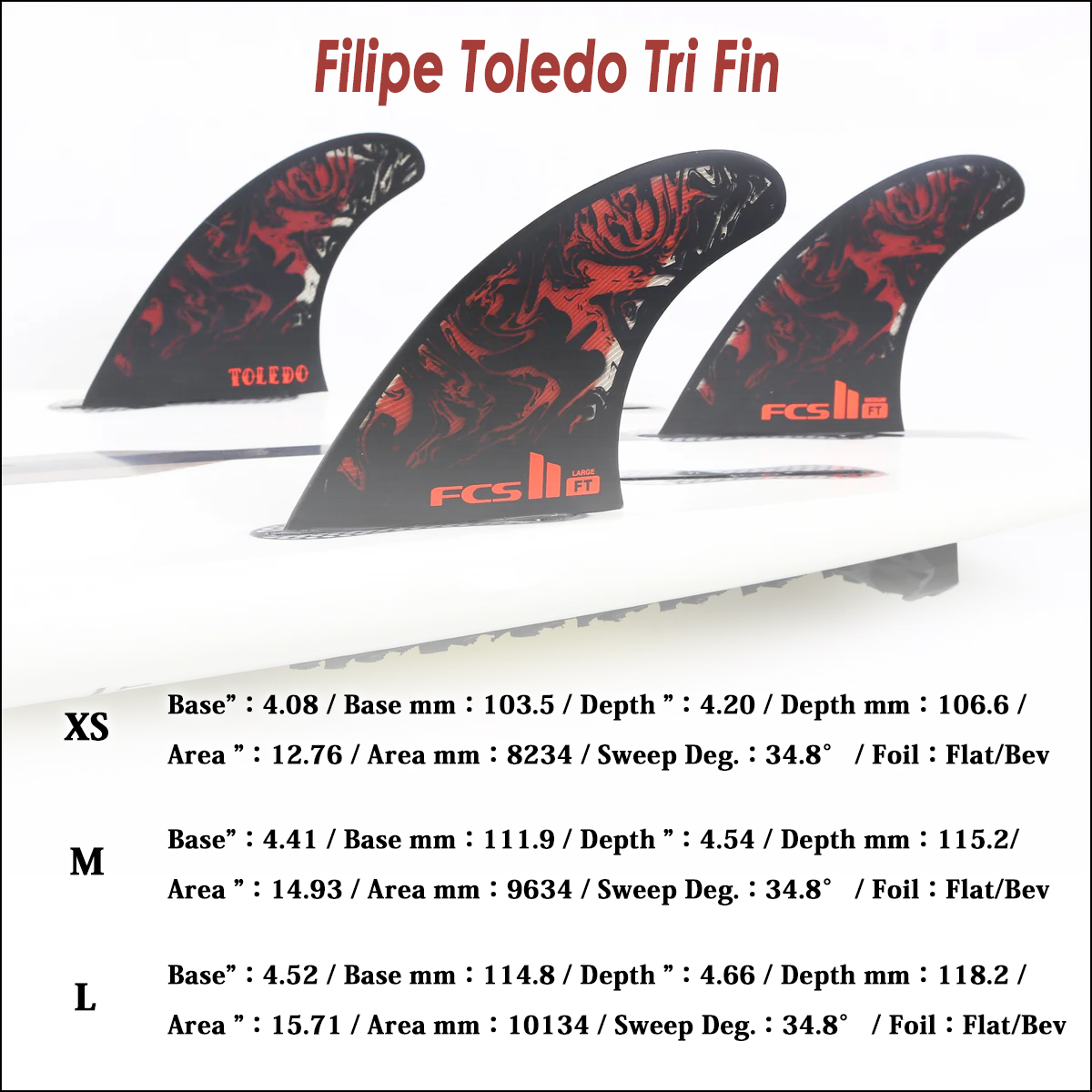 新品送込 FCSⅡ FT フィリペ・トレード エアコア トライフィン黒白 M