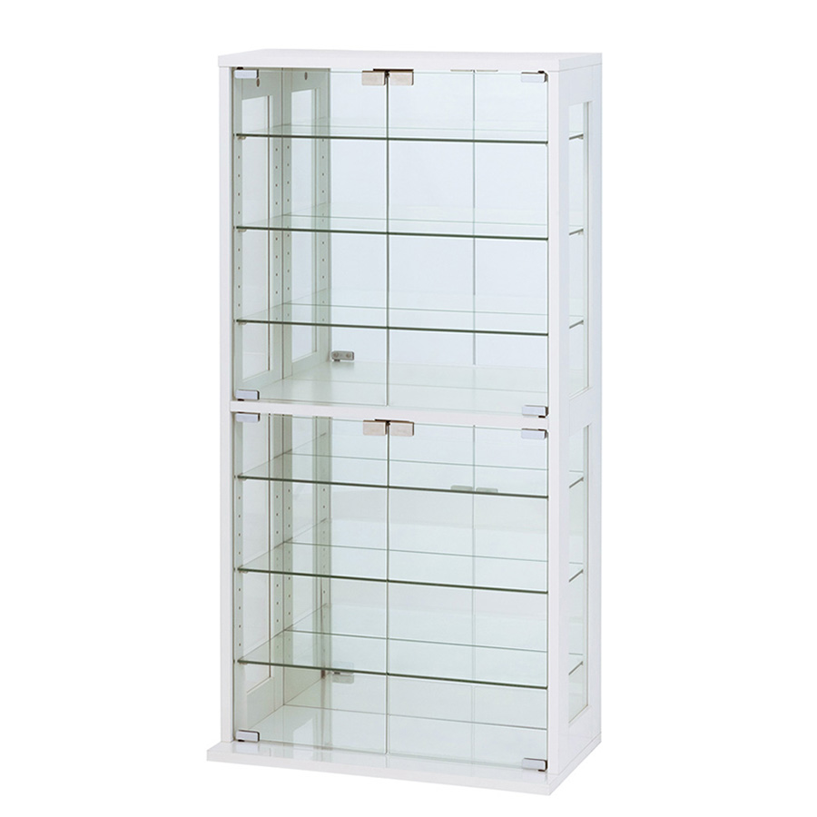 コレクションケース 高さ120cm 背面ミラー（白/ブラウン） フィギュア