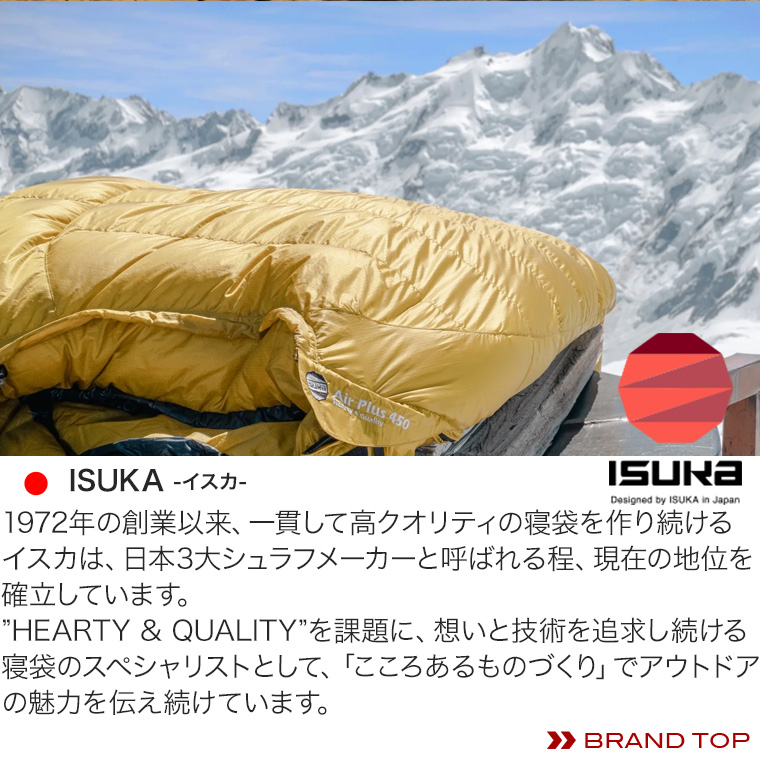 RECTA イスカ 寝袋 レクタ 350 封筒型 ダウン 620FP QC1 推奨最低使用