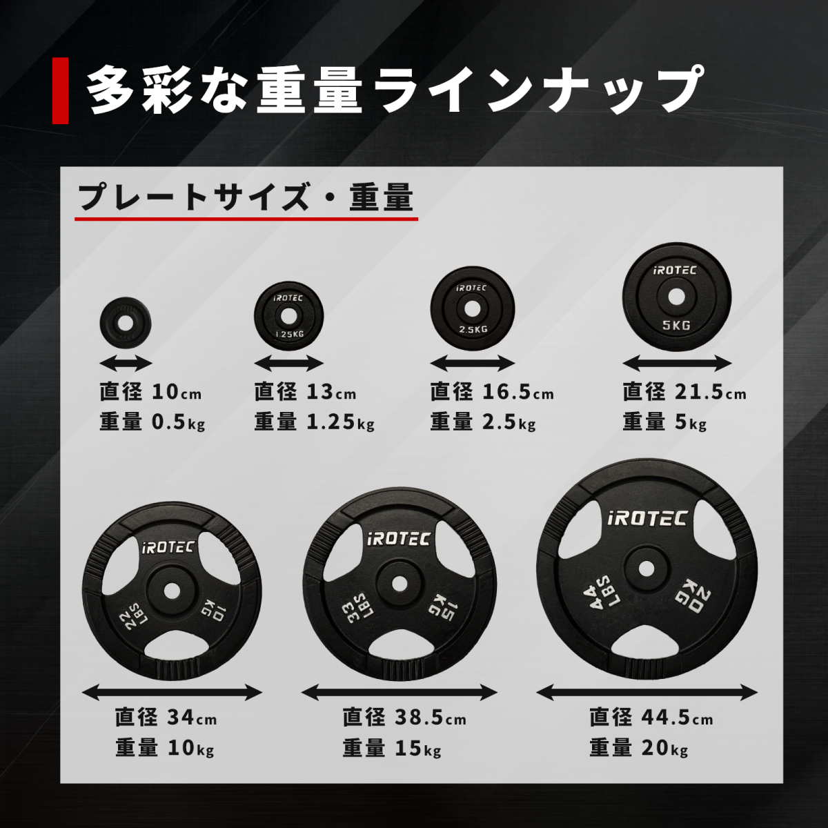IROTEC（アイロテック） バーベル プレート アイアンプレート2.5KG [2