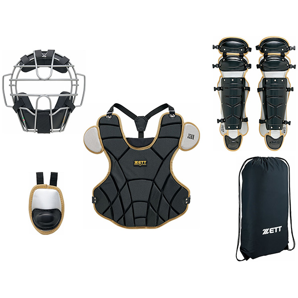 ゼット（ZETT） 野球 キャッチャー防具 4点セット 軟式 軟式野球 草