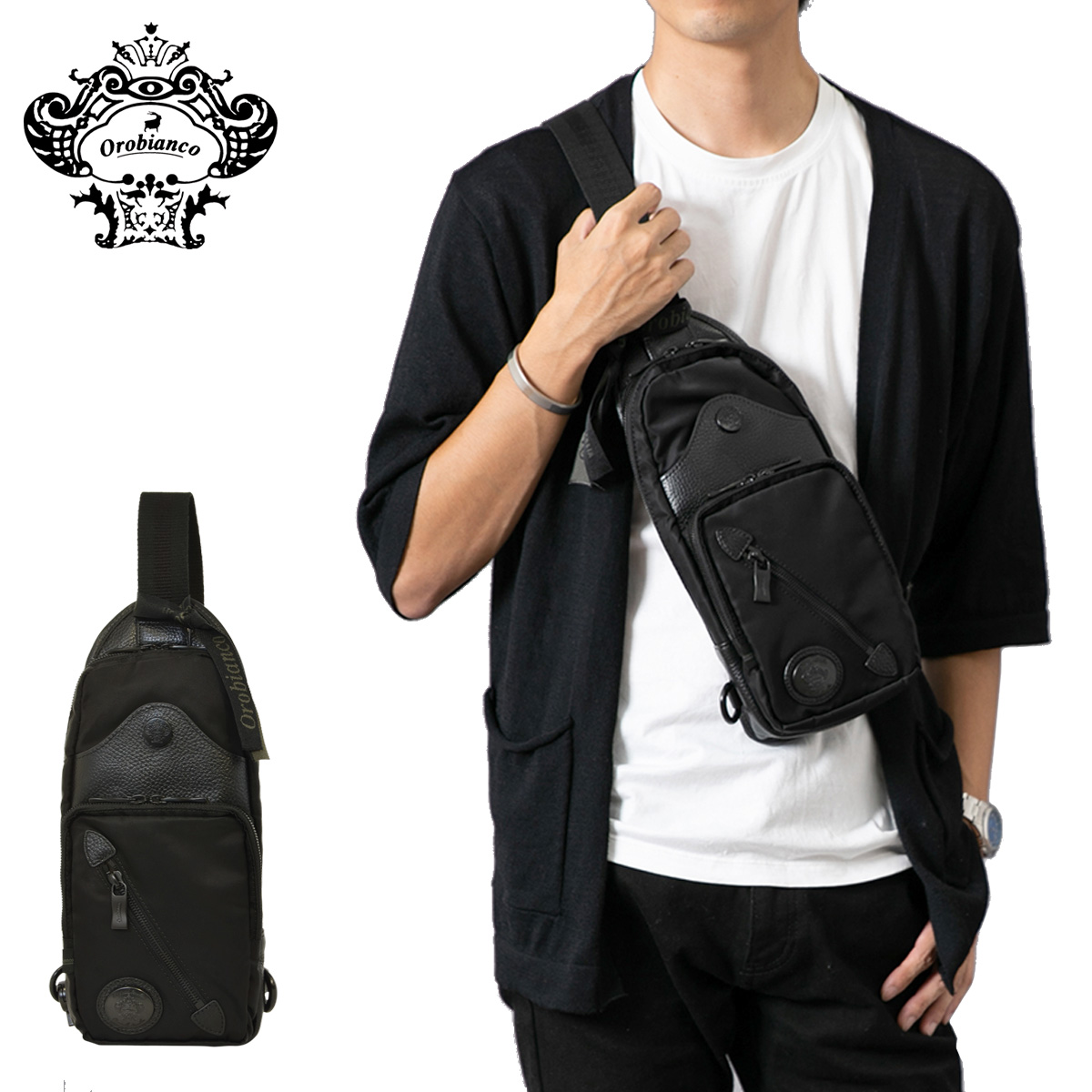 Orobianco（オロビアンコ） ボディバッグ BLACK-LINE メンズ 601101