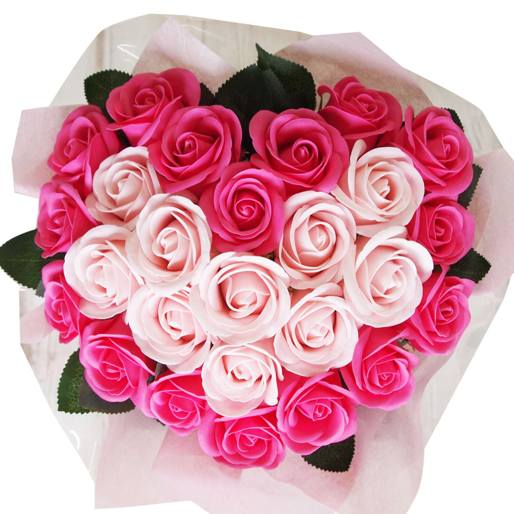 ソープフラワー ハートのアレンジ 1個 花束 誕生日 記念日 お礼 ギフト