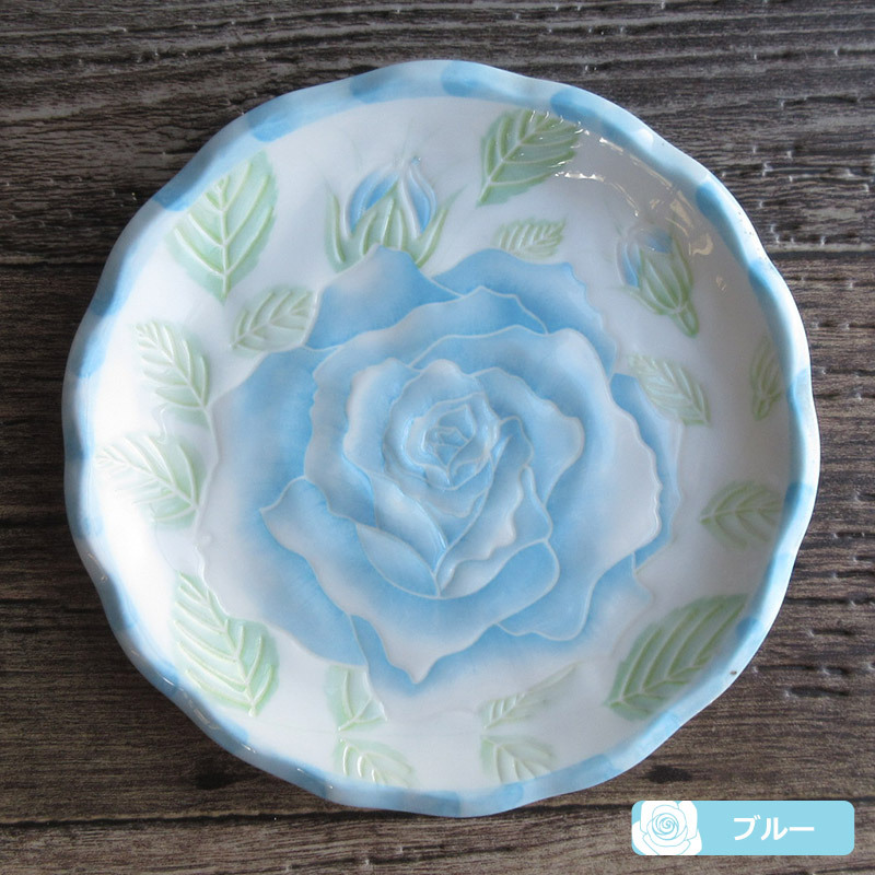 ケーキ皿 プレート 取り皿 中皿 ケーキプレート日本製 美濃焼 薔薇柄