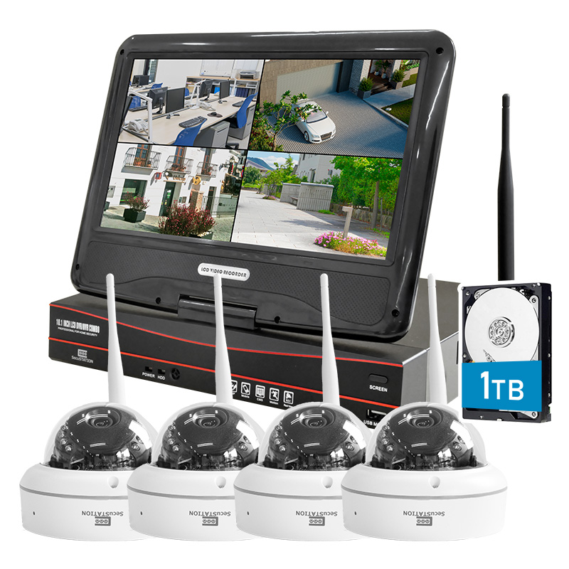 SecuSTATION 防犯カメラ 屋外 セット 家庭用 ワイヤレス wifi カメラ4