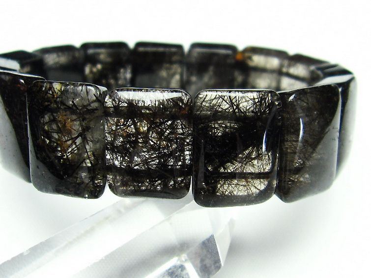 ブラックルチルクォーツ バングル [t274-1680]