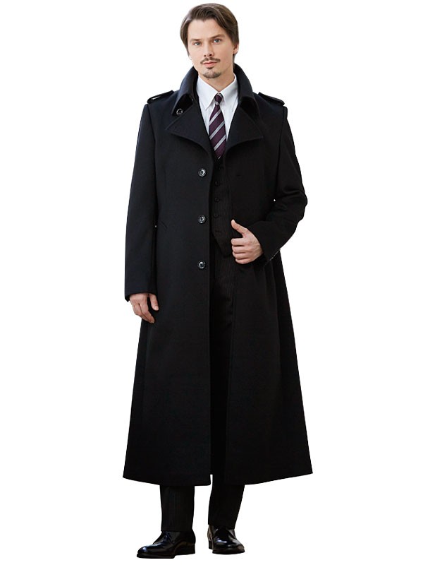 スーツスタイルMARUTOMI ロングコート ウールカシミヤ混 ブラック 黒