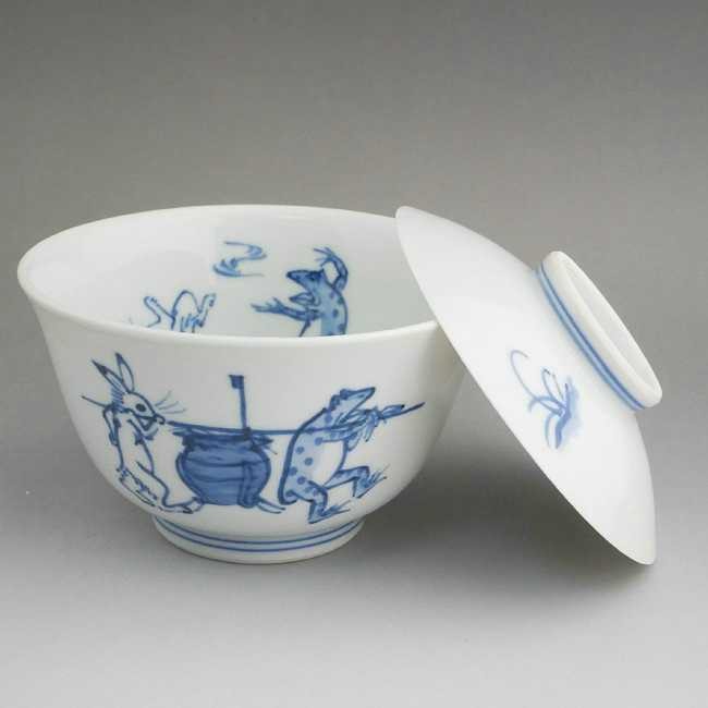 京焼 清水焼 高山寺鳥獣戯画蓋付小丼 A柄 : 松韻堂 Yahoo!店 - 通販