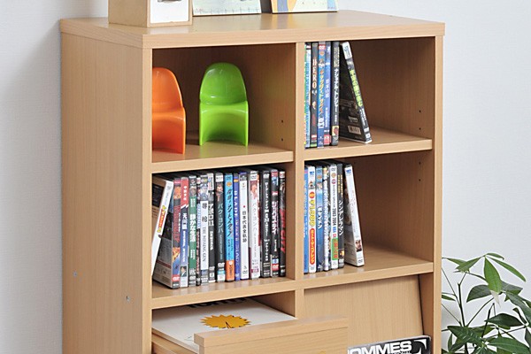 本棚 ディスプレイ ラック 棚 収納 フラップ扉 2枚 壁面 組み合わせ