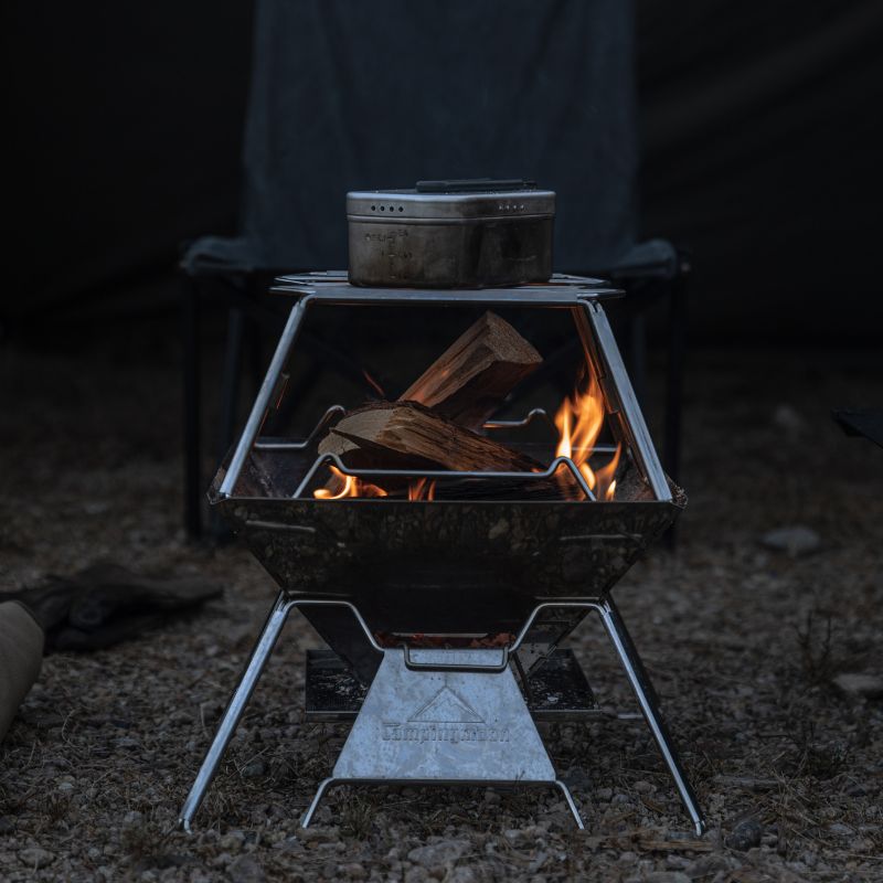 CAMPINGMOON 焚き火台 クッキングスタンド 焚き火グリル 焚き火