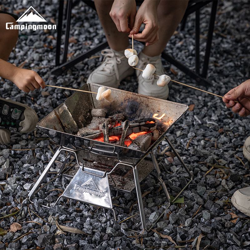 CAMPINGMOON 焚き火台 大型 焚火台 コンパクト おしゃれ バーベキュー