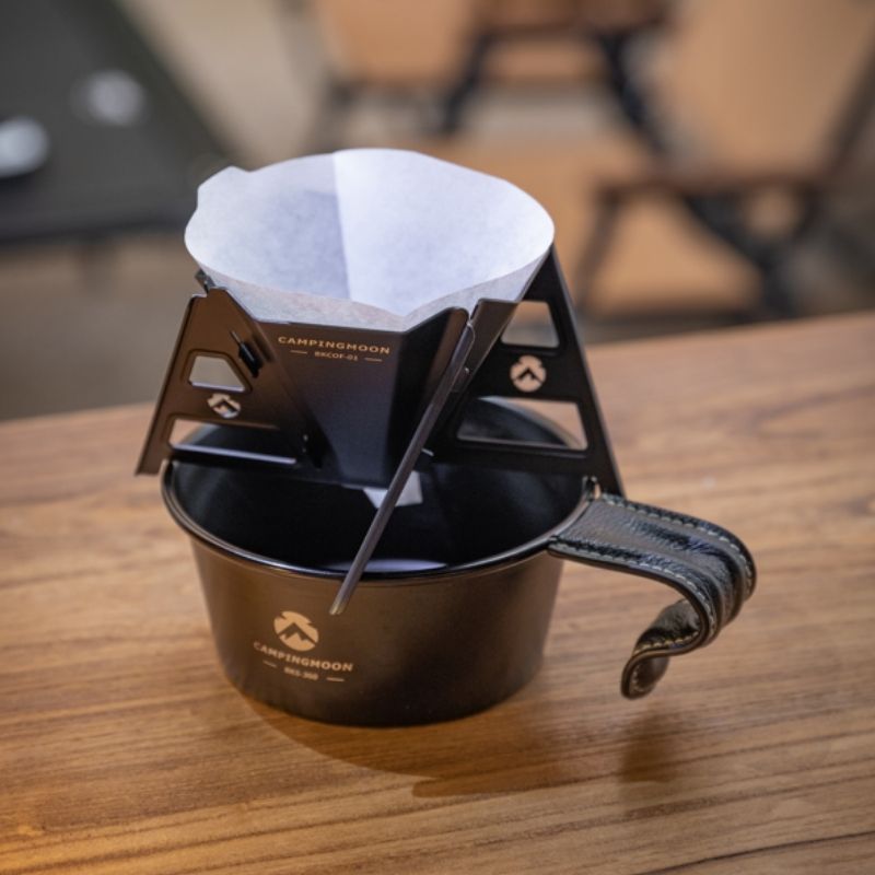CAMPINGMOON シェラカップ カバー ハンドルカバー ブラック 黒 本革