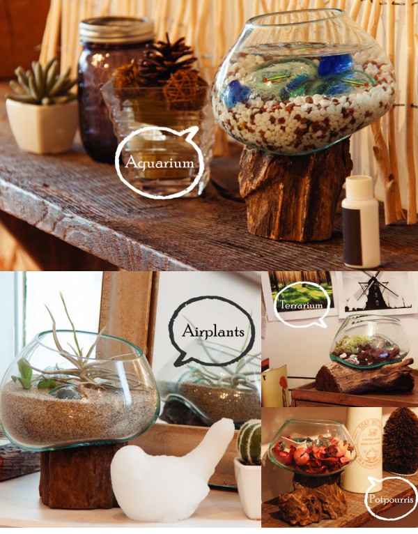 ガラスオブジェ 流木 TTZ-311インテリア 置物 ガラスフラワーベース