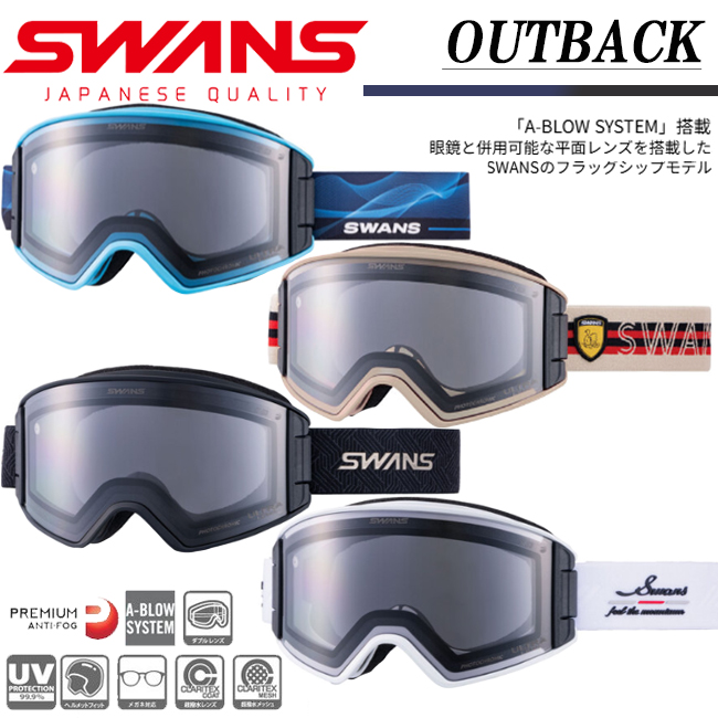 SWANS（スワンズ） OUTBACK ULTRA 調光ミラーモデル スノーゴーグル