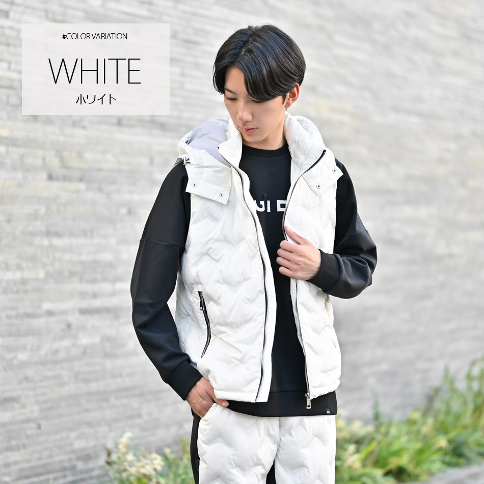 ジュンアンドロペホワイト ダウンベスト Mサイズ サイズ：L JUN&ROPE