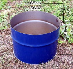 ドラム缶 取手付き 半切り容器 多用途 (ドラム缶バーベキューコンロ