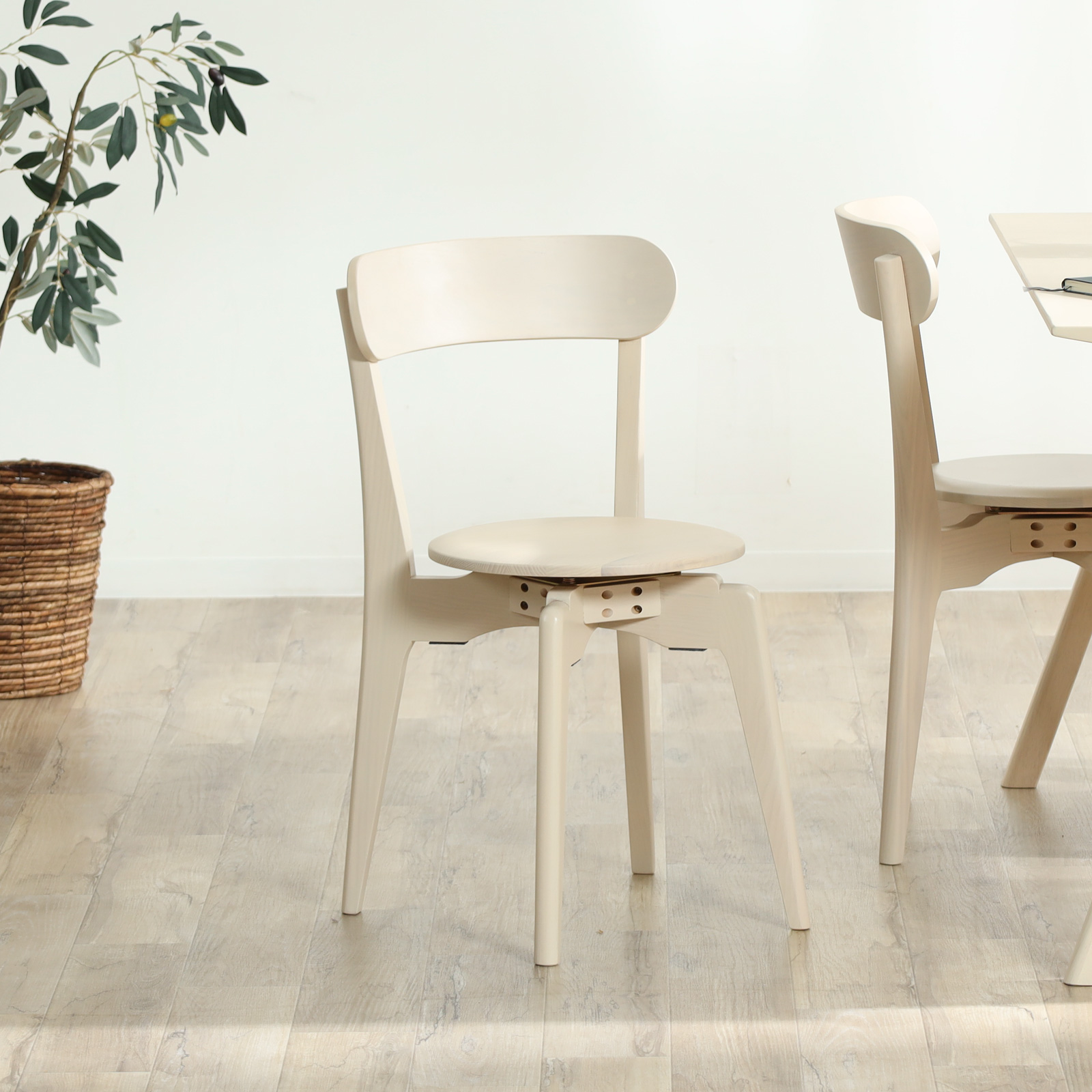 シギヤマ家具工業 ダイニングチェア 2脚セット 回転 北欧 木製 チェア