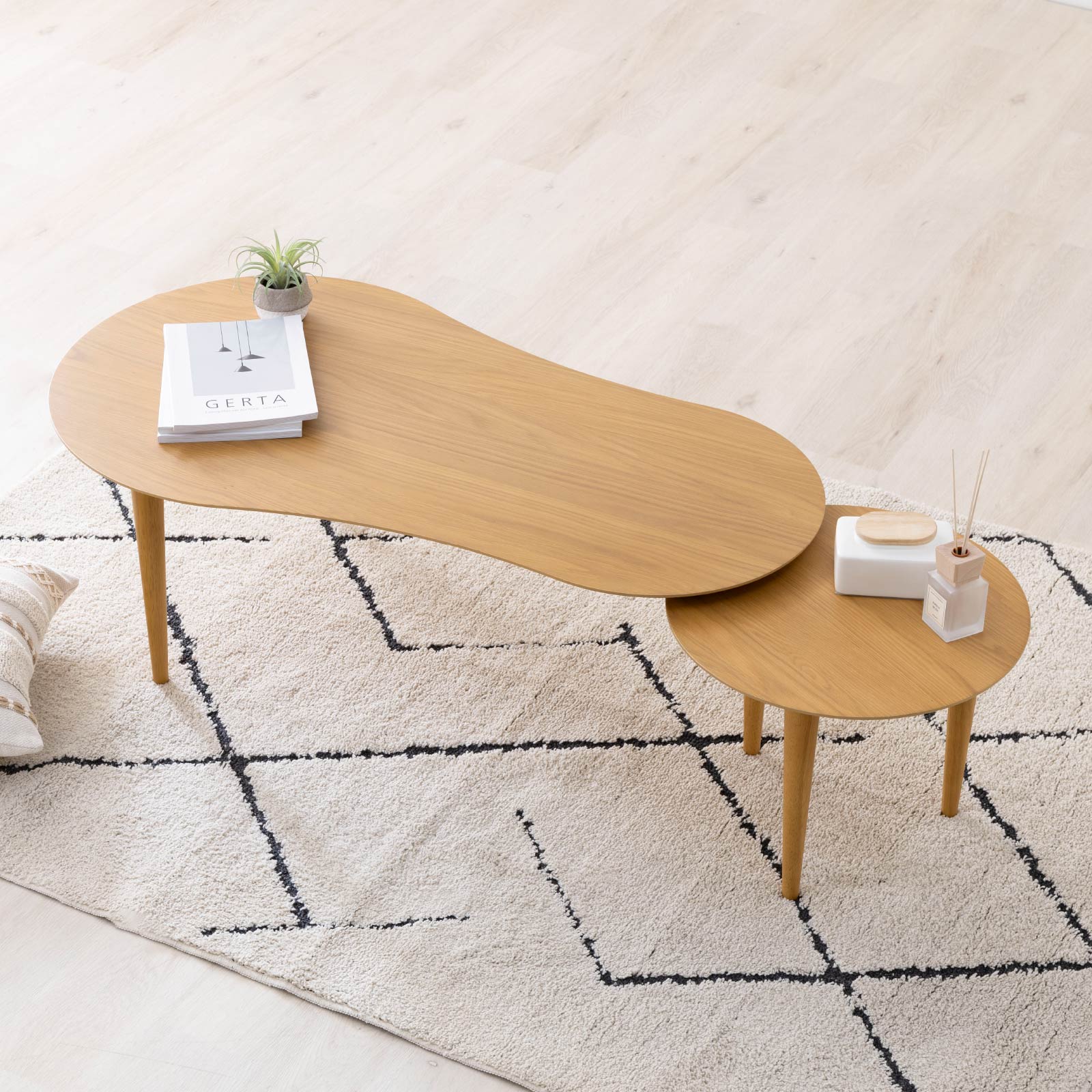 SANKI CORPORATION（サンキコーポレーション） ローテーブル 北欧 伸長